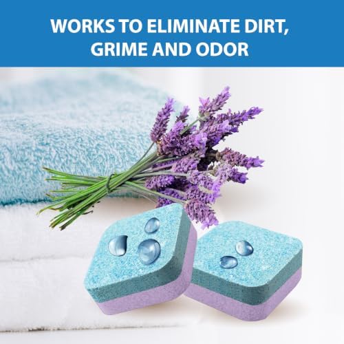 SANI 360° Washing Machine Cleaning tablets, 12 pack is Formulated with Enzyme, Deep Cleans and Deodorizes Front and Top Loading Washers use up to 1-year supply Lavender Scent - Image 2