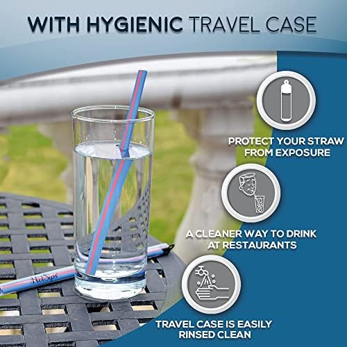 Reusable Drinking Straw + Case – Fits 8–20 oz Cups/Tumblers – Soft, BPA-Free, Food Grade, Oval (Less Pucker) – DW | MW Safe – Hot/Cold Coffee/Tea/Water/More - Made in USA, Medium - Image 5