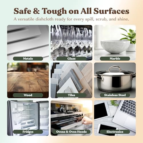 FEBU Save 15% on Swedish Dishcloth + Dishwasher Cleaner Tablets | 5 Pack Japanese Reusable Paper Towels + 24ct Dish Washer Cleaner Tablets - Image 3