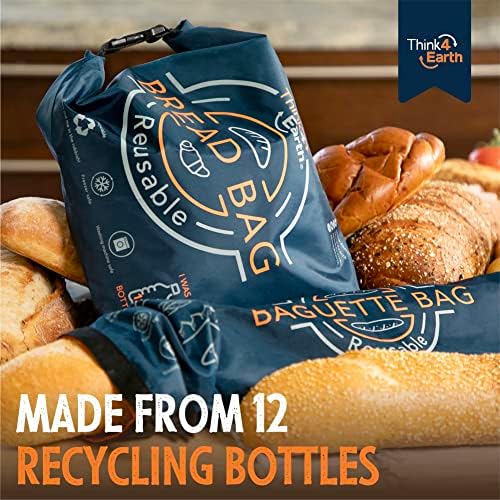 THINK4EARTH® - Large Bread and Baguette Bags (Dark Blue, Bread & Baguette Set) - Image 2