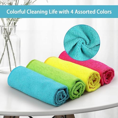 HOMEXCEL 150PK Microfiber Cleaning Cloth, Cleaning Rag for Home, 11.5x11.5 - Image 3