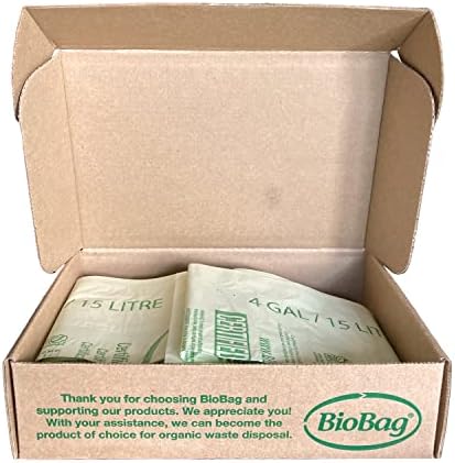 4 Gallon Compostable Trash Bags by BioBag, 75 Count, BPI Certified, Meets ASTM D6400 Standards, Made in USA, Small Kitchen & Bathroom Liners - Image 3