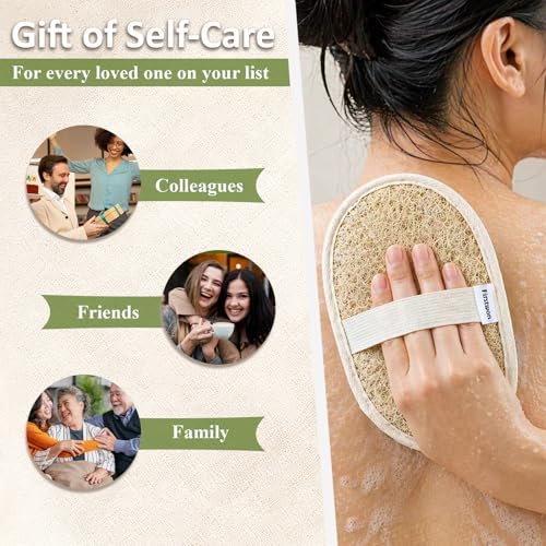 Premium Egyptian Natural Loofah Sponge 100% Plant-Based Exfoliating Body Scrubber Dye-Free Biodegradable Shower Pouf Deep Cleansing for Body Back and Face, Women & Men (3 Pack) - Image 6