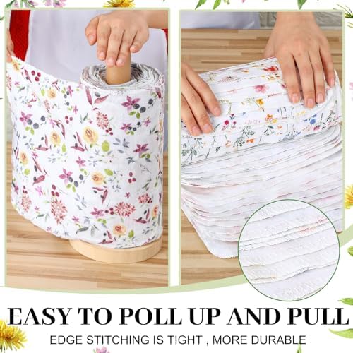 36 Pack Reusable Kitchen Cloths Cotton Towels, Wildflowers - Image 5