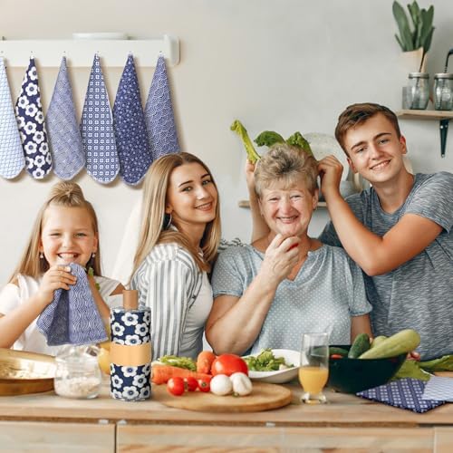 Redbaker 6 Pcs 18 Pcs Reusable Paper Towel for Kitchen,Geometric Theme - Image 5
