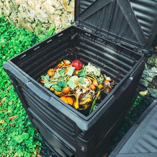 Simply Bio Garden Compost Bin from BPA-Free Material - 80 Gallon (300 L) Large Outdoor Compost Bin, Easy Assembly, Lightweight, Fast Soil Creation, Black - Image 3