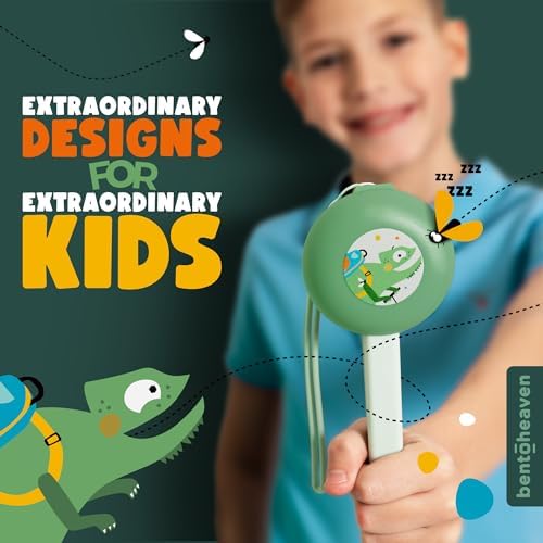 Bentoheaven Kids Utensils Set with Case, Reusable Fork & Spoon, Chameleon - Image 5