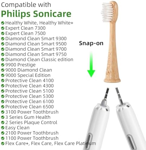 Bamboo Toothbrush Replacement Heads Compatible with Philips Sonicare - Image 3