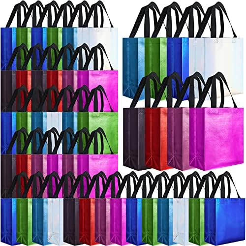 Eccliy 80 Pcs Reusable Gift Bags, Medium, Colorful by Eccliy