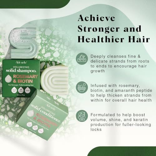 Kitsch Rosemary & Biotin Shampoo and Conditioner Set for Hair Growth - Image 3