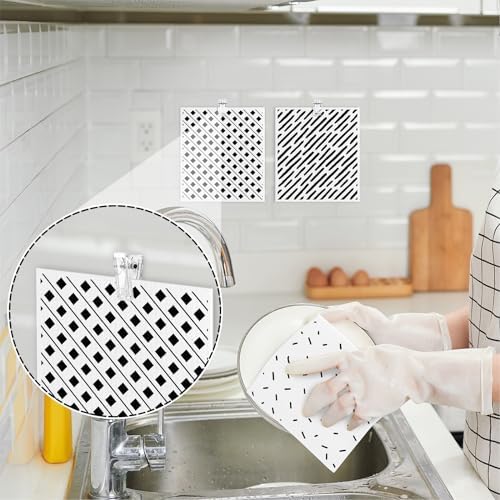 6 Pack Swedish Dishcloths for Kitchen,Swedish Rags Dish Towels with Clips - Image 5