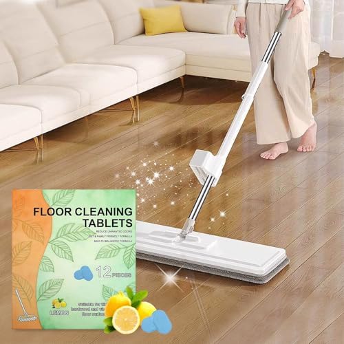 Floor Cleaner Tablets Hard Floors Deep Cleaning Solution for mopping, all purpose Dissolvable Cleaning pods for Tile, Vinyl, Hardwood, Compatible with Robot Mops & Wet/Dry Vacuums, Lemon Scent - Image 4