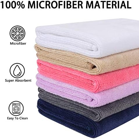 SINLAND Brushed Microfiber Facial Cloths Fast Drying Washcloth 12inch x 12inch Absorbent Face Wash Cloth Soft Makeup Remover Cloths - Image 5