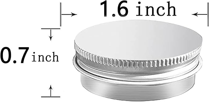 20 Pack 0.5 oz Aluminum Tin Jar with Screw Lid 15 ml Round Refillable Containers