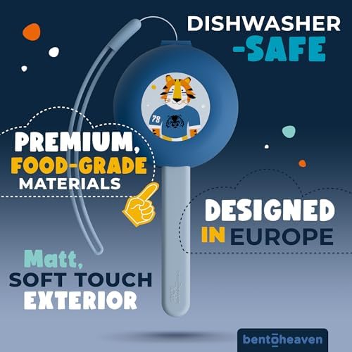 Bentoheaven Kids Utensils Set with Case, Reusable Fork & Spoon, Tiger - Image 2