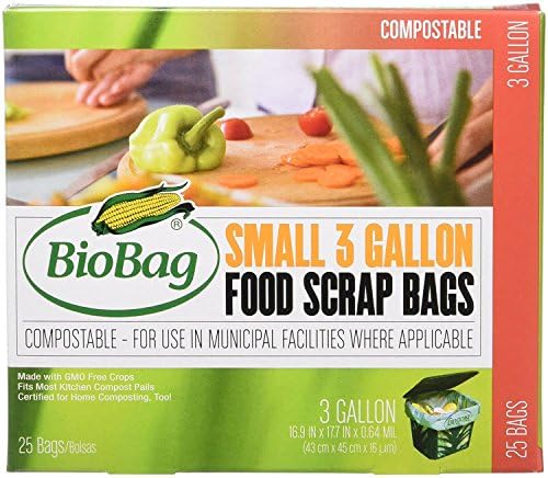 BioBag: Food Waste Certified Compostable, 3 Gallon, 25 ct (3 pack) by BioBagAmericasInc