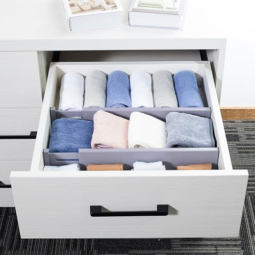 Utoplike Kitchen Drawer Dividers Large, Gray Drawers Organizers Adjustable - Image 7