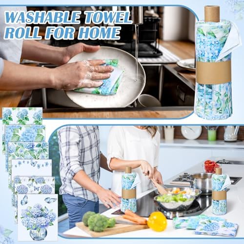 36 Pack Reusable Kitchen Cloths Cotton Towels, Hydrangea - Image 6