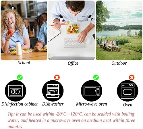 Zoyiancy 4 Sets Cutlery Set, Reusable Spoon Knife Fork Chopsticks Lunch Box - Image 6