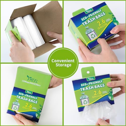 2.6 Gallon Clear Small Trash Bags Strong Leak-Resistant - 120Ct Unscented - Image 4