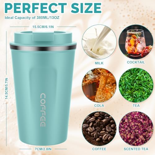 CS COSDDI 12 oz Coffee mug - Stainless Steel Coffee Cup with Leakproof Lid - Image 2