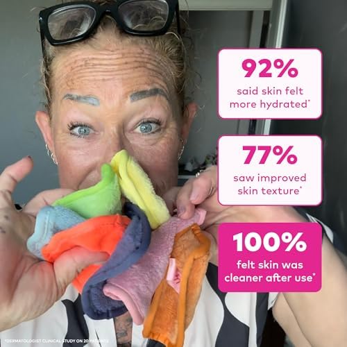The Original MakeUp Eraser 7-Day Set, Erase All Makeup with Just Water, Including Waterproof Mascara, Eyeliner, Foundation, Lipstick, Sunscreen, and More! Sunset Boulevard, 7ct. - Image 5