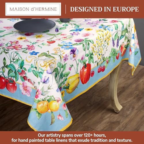 Maison d' Hermine Table Cloth Rectangle Table Reusable 100% Cotton 70"x120" - Image 2