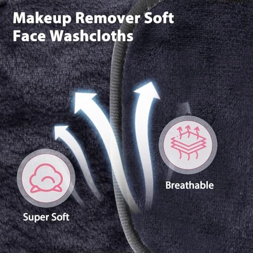 Makeup Remover Cloths Face Pads Reusable Microfiber Facial Cleansing Cloths - Image 7