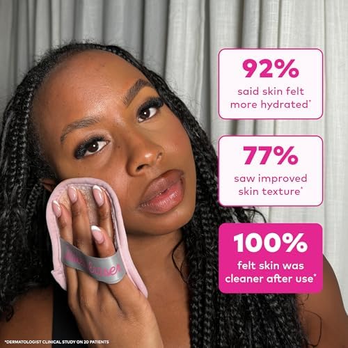 The Original MakeUp Eraser 7-Day Set, Erase All Makeup With Just Water, Including Waterproof Mascara, Eyeliner, Foundation, Lipstick, Sunscreen, and More! Silver Infused, 7ct. - Image 5