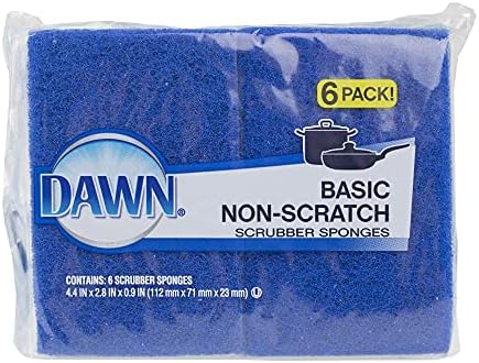 Dawn Scrubber Sponge Non Scratch, 6 Count, Blue (Pack of 1) by Dawn
