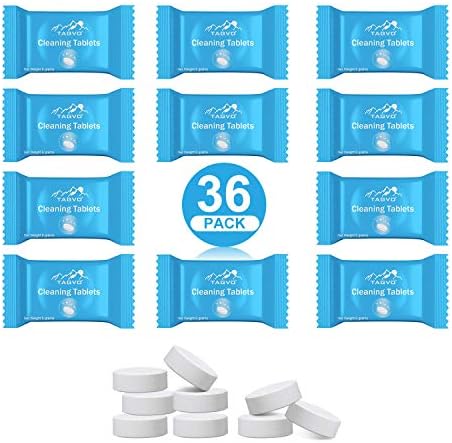 TAGVO 36 Pack Cleaning Tablets for Hydration Bladder - All Natural, Odor Free, Easy Removes Stubborn Stains Cleaning Tabs for Water Reservoir, Sport Water Bottles, Water Bladder, Hydration Backpack by TAGVO
