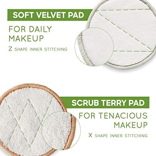Bambaw Reusable Makeup Remover Pads, 22 Face Rounds with 1 Bag for Laundry & Storage, Washable Cotton Rounds, Soft & Exfoliating Reusable Face Pads - Image 5