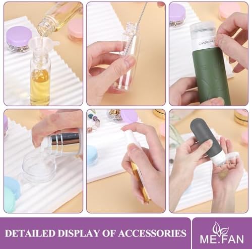 ME.FAN 18 Pack Travel Bottles for Toiletries, TSA Approved, Grey - Image 4