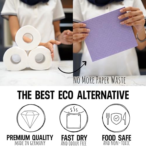 AQUASORB Swedish Dishcloths for Kitchen 10 Pack – Reusable Eco-Friendly Dish Cloths - Image 6