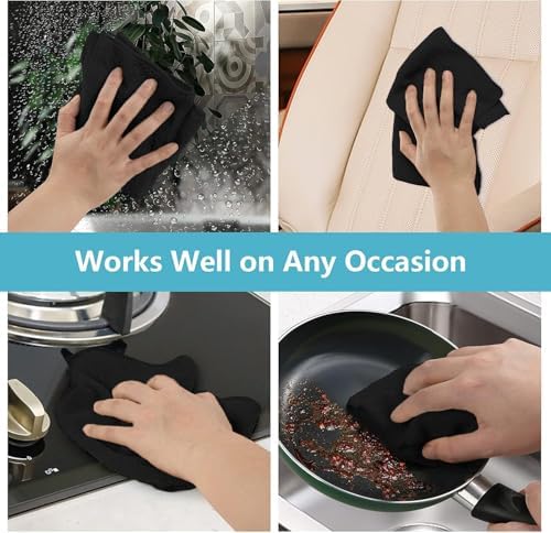 HOMEXCEL 50PK Microfiber Cleaning Cloth, Cleaning Rag for Home, 11.5x11.5in - Image 5