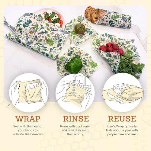 Bee's Wrap Beeswax Bread Wrap - Herb Garden - Image 2