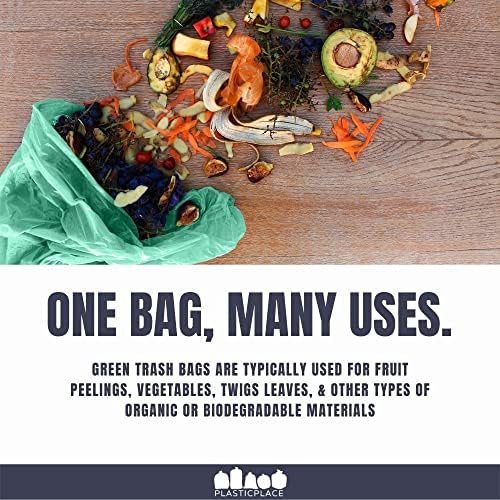 Plasticplace 64-65 Gallon Trash Can Liners for Toter │ 1.5 Mil │ Green Heavy Duty Garbage Bags │ 50” x 60” (50 Count) (W65LDGTL) - Image 4