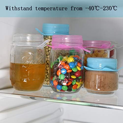 6 Pack Silicone Stretch Lids,Various Sizes Reusable Food Cover,Stretch and Seal Lids for Bowls Pans Cups Jars,Heat Resistant, Microwave and Dishwasher Safe,BPA Free - Image 5