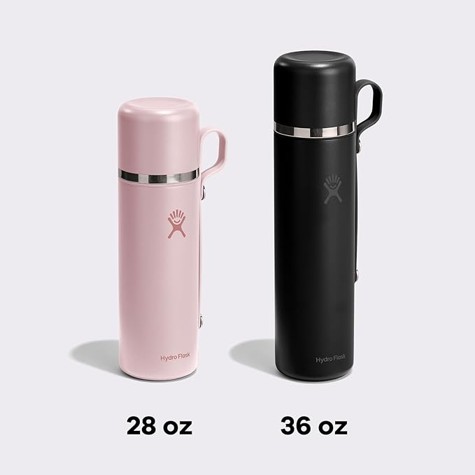 Hydro Flask Hot Flask & Cup – Insulated Stainless Steel, Hot Drink Travel Container for Coffee 28 Oz Beachplum Purple