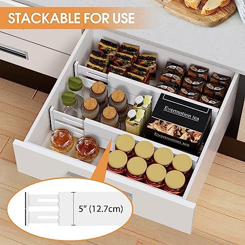 Bamboo Drawer Dividers, Adjustable Drawer Organizers, Fits 12.6–16" Drawers - Image 4