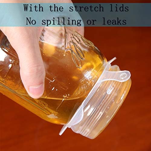 Small Silicone Stretch Lids 5 Pack of 2.5 inch Reusable Stretch Cover, Silicone Stretch and Seal Lids Fit for 2.6 to 3.4 inch Can Cup Regular and Wide Mouth Mason Jar - Image 2