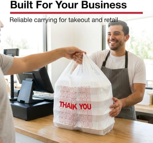 TashiBox 300Ct Plastic Bags，thank you bags,Shopping bags - Image 7