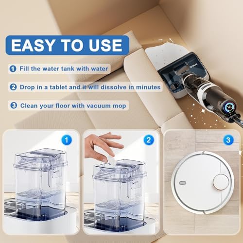 Floor Cleaning solution (120 Packs),Compatible With iFLOOR, Floor One S3/S5/S6/S7 Wet Dry Vacuum Mop |Deep Stain & Odor Removal | Safe for All Floors (Hardwood, Tile, Carpet) - Image 4