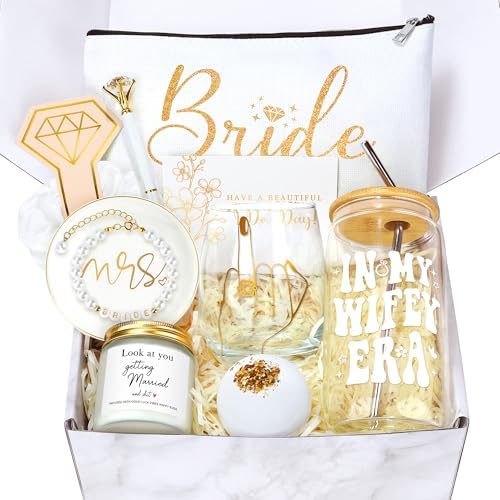Bridal Shower Gifts for Bride To Be Gift Box Unique Bride Gift for Bachelorette Party Popular Bachelorette Gifts for Brides Just Married Engagement Wedding Presents Set for Women Her Wifey Future Mrs by HELORAY