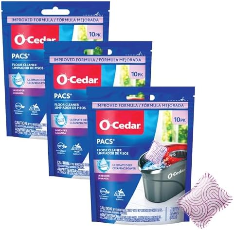 O-Cedar Floor Cleaning 30ct Pacs Lavender Scent 10ct (3-Packs) by O-Cedar