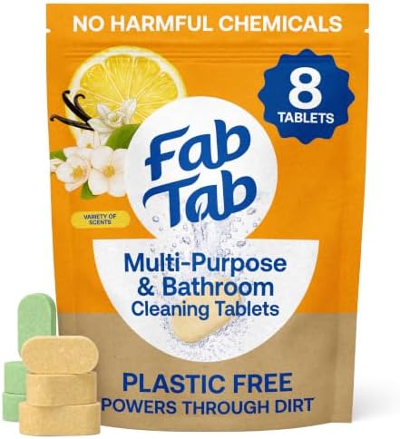 Fab Tab All Purpose & Bathroom Cleaner Tablets, Concentrate Refill, 8 Count by FabTab