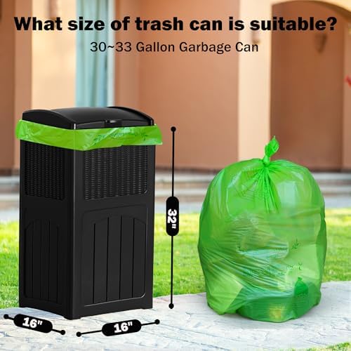 Compost Bags 33 Gallon 125 Liter Extra Thick 1.2 Mils Compostable Food Scrap Waste Bags with US BPI ASTM D6400 and Europe OK Compost Home Certified 20 Counts - Image 3