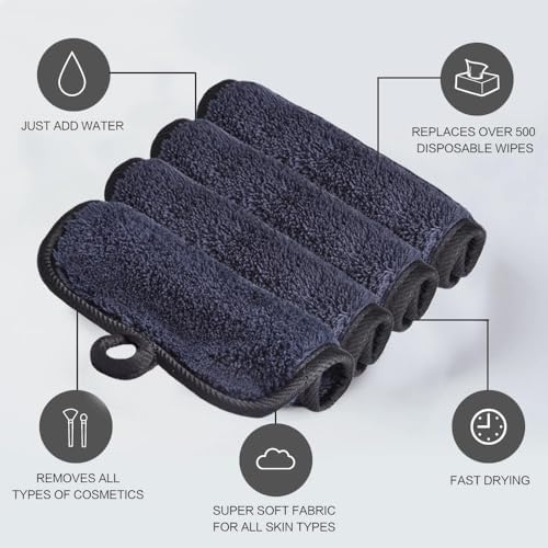 Makeup Remover Cloths Face Pads Reusable Microfiber Facial Cleansing Cloths - Image 4