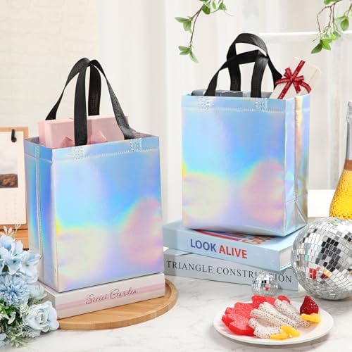 Eccliy 80 Pcs Reusable Gift Bags, Medium, Rainbow - Image 3