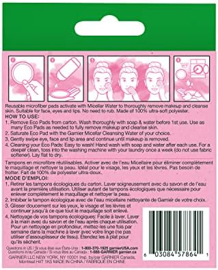 Garnier Micellar Cleansing Eco Pads, Reusable, 3 Ultra-soft Microfiber Pads, 1 Count (Packaging May Vary) - Image 2